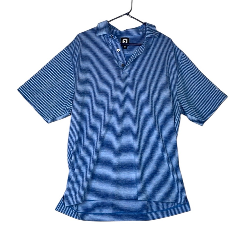 FootJoy striped golf polo Mens L Mind Over Matter quick dry athleisure